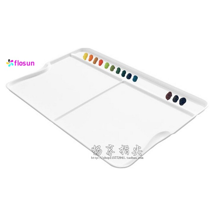 

MIJELLO Square No-Mess Acrylic Palette - Ideal for Watercolor, Oil,and Traditional Chinese Painting 3011,Portable, Easy to Clean