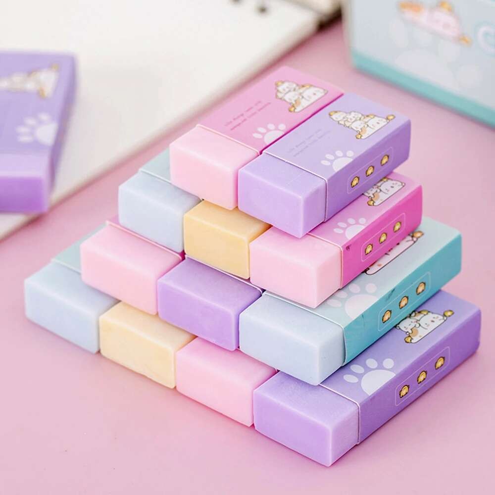 

1 Piece Lytwtw's Cute Kawaii Creative Macaron Eraser Rubber Stationery School Supply Novelty Lovely Eraser