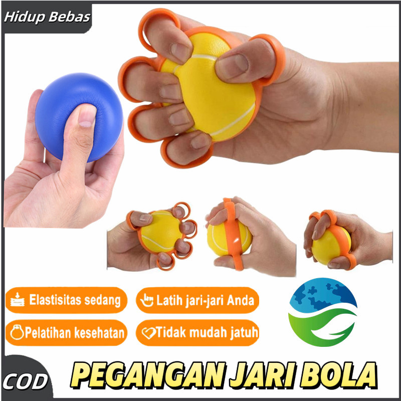 Bola Kesehatan Tangan Bola Terapi Tangan Stroke Finger Grip Ball Silikon Rubber Ring Terapi Tangan S