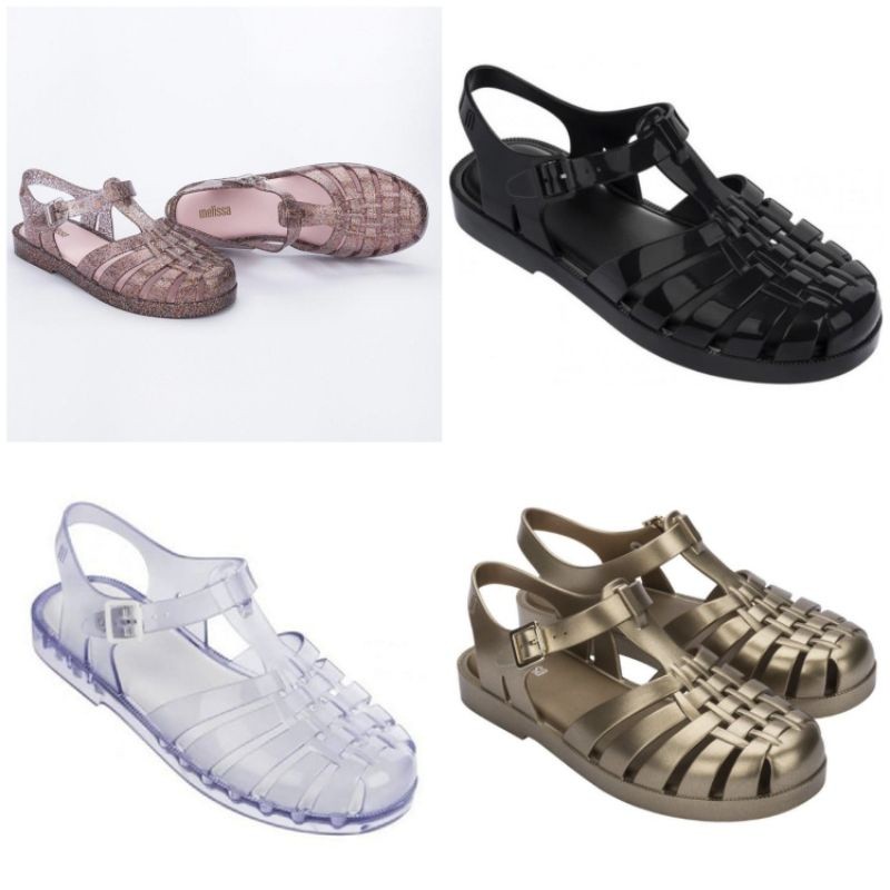 1:1 Ori Possession Melissa MM Glossy Sepatu Sandal Karet Wanita Santai Kekinian Terbaru