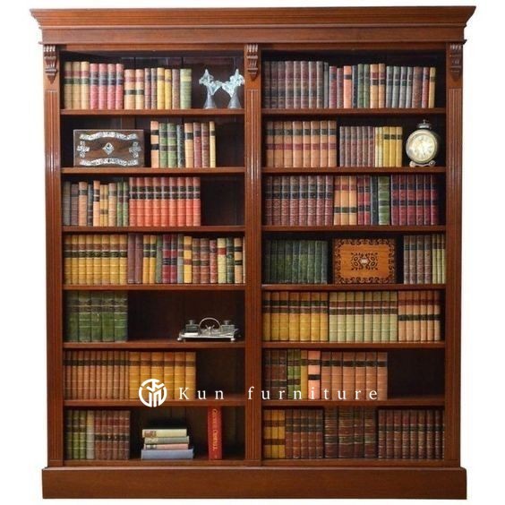 lemari rak buku perpustakaan kayu jati minimalis rak buku minimalis