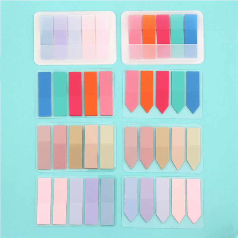 

New 8 Types Color Self Adhesive Memo Pad Sticky Notes Bookmark Memo Sticker Paper Office School Supplies