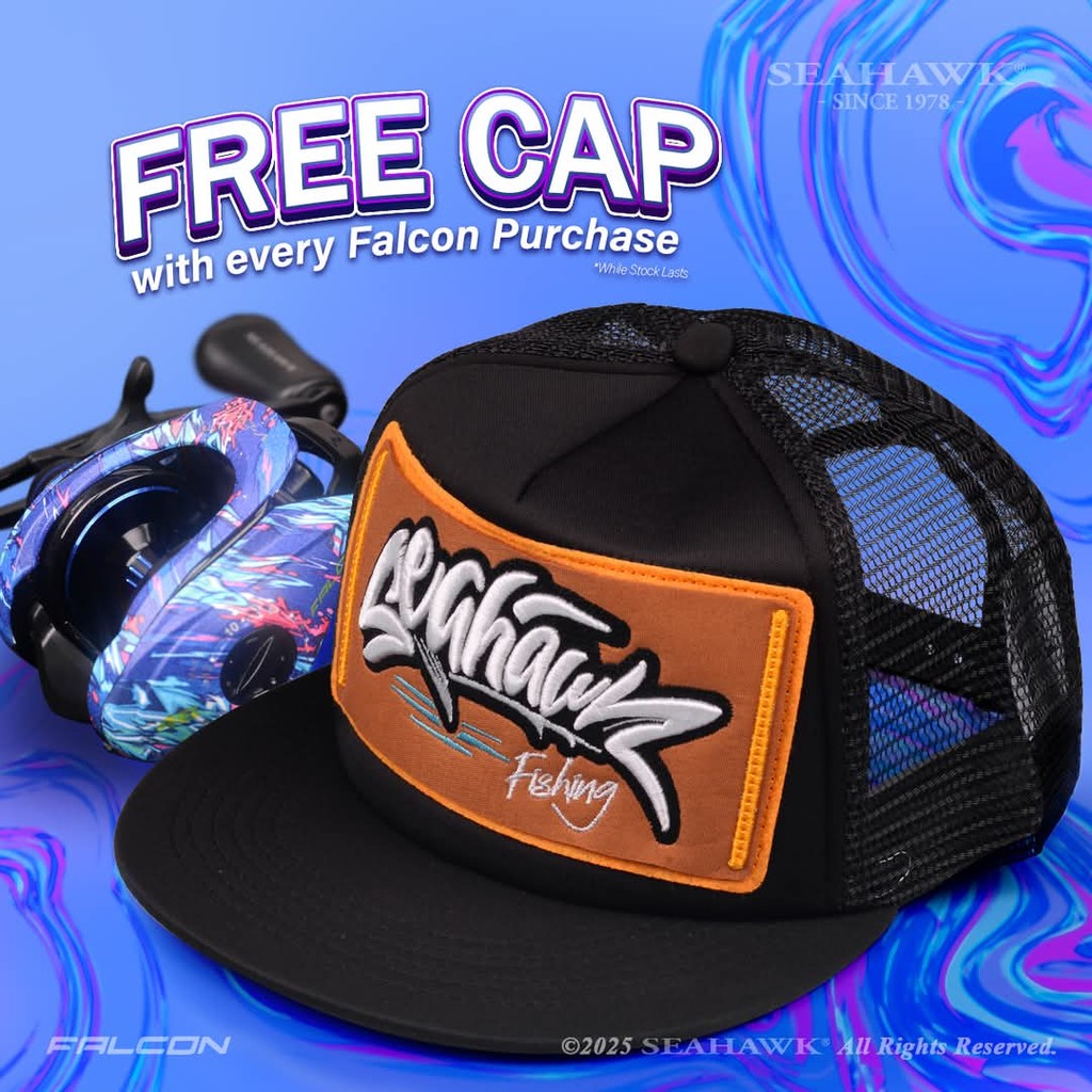 SEAHAWK Reel Baitcasting Falcon 103HSL (free topi) - Fishing Reel