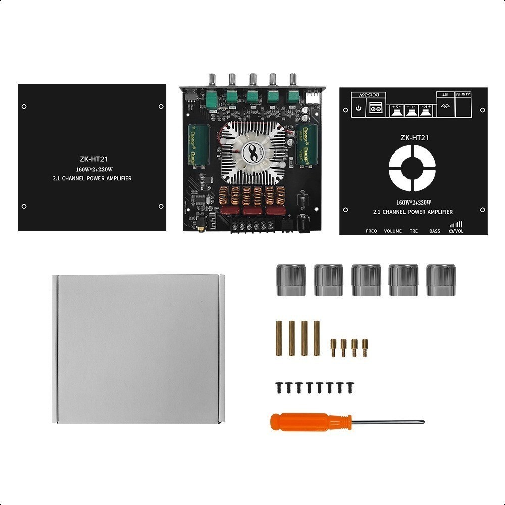RB Audio Stereo Bass Power Amplifier Board ZK-TB21 ZK-MT21 Bluetooth 5.0 50Wx2+100W Amplifier Mini