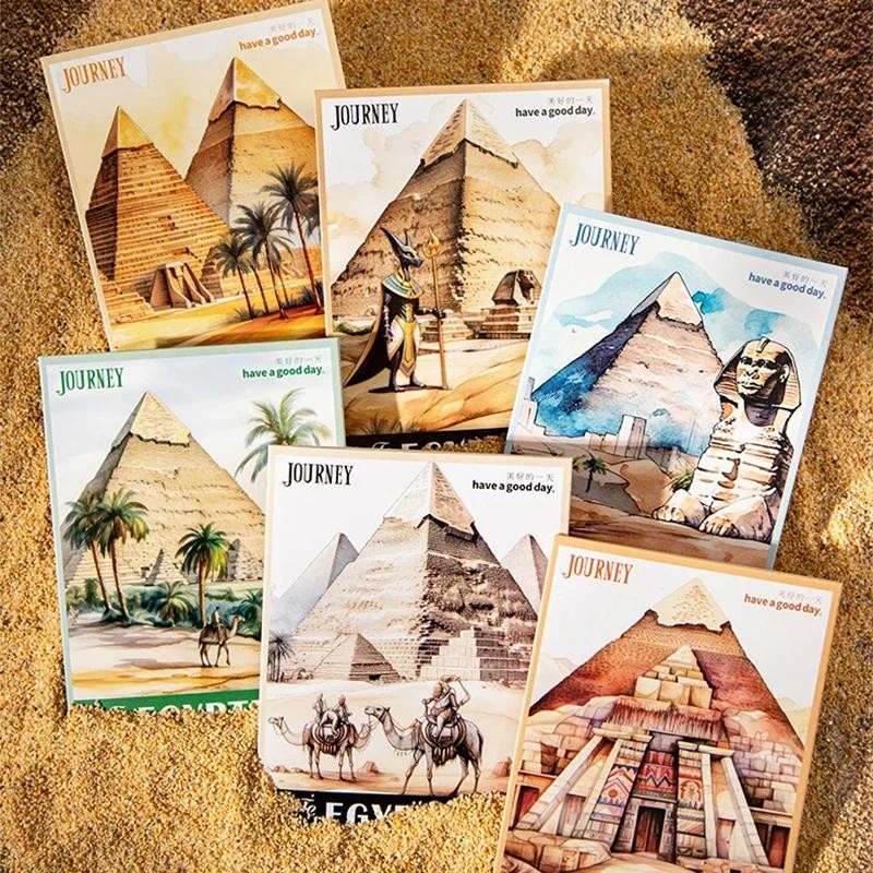 

Mr. Paper, Egyptian Pyramid Themed Landscape Stickers, Decorative Scrapbook Notebook Phone Case Diary Stationery Stickers