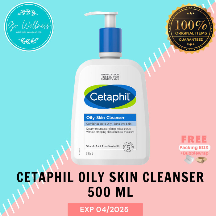 Watsons Official Store(100% ORIGINAL) || Cetaphil Oily Skin Cleanser 500ml EXP:2027（Bebas biaya kiri