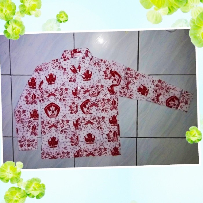 Baju Seragam Batik SD Lengan Panjang Baju Sekolah Anak SD MI - 7