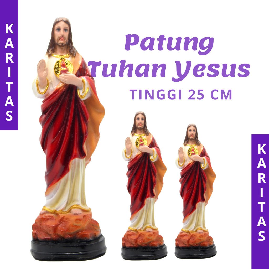 PATUNG TUHAN YESUS 25 CM / PATUNG YESUS MURAH / PATUNG YESUS MARIA