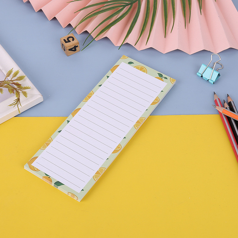 

50 Sheets kawaii Fruit Magnetic Refrigerator Memo pad Notepads Planner Note Pad To Do List Sticky note for Grocery Shopping