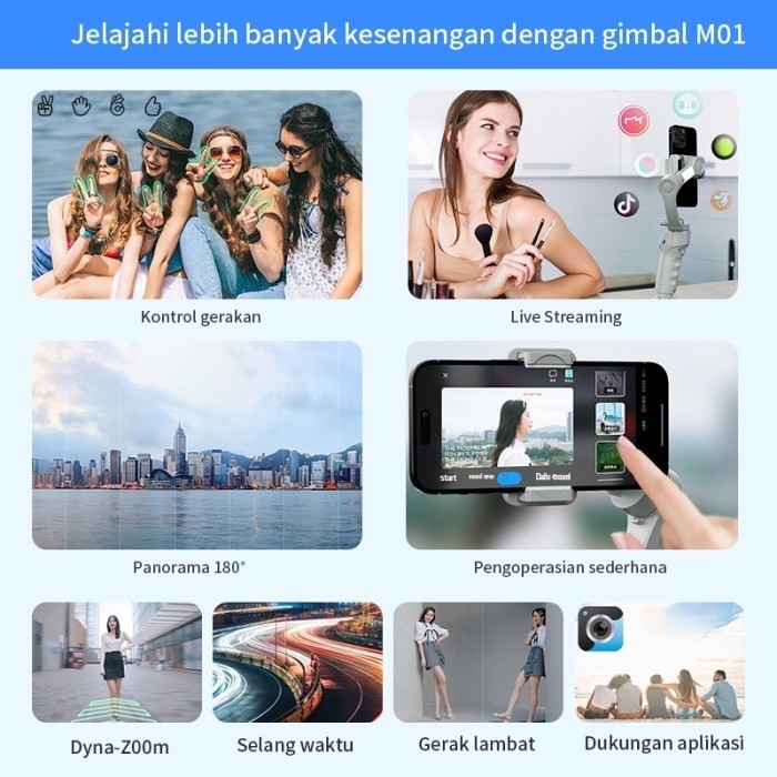 Smartcom M01 Gimbal HP 3 Axis Gimbal Stabilizer hp Smartphone