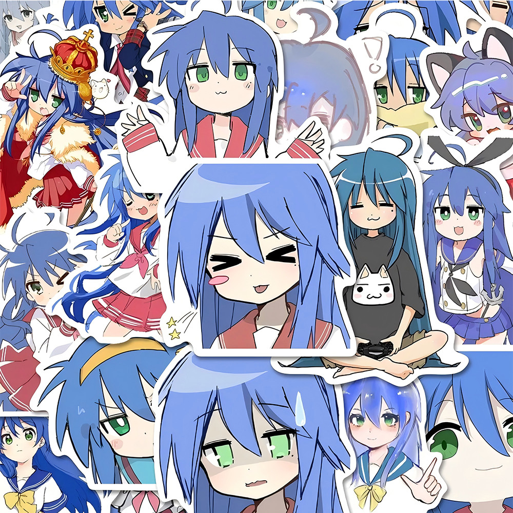 

10/30/50pcs Izumi Konata Lucky Star Stickers Kawaii Girls Cartoon Sticker Laptop Notebook Suitcase Bike Decorative Decal Gift