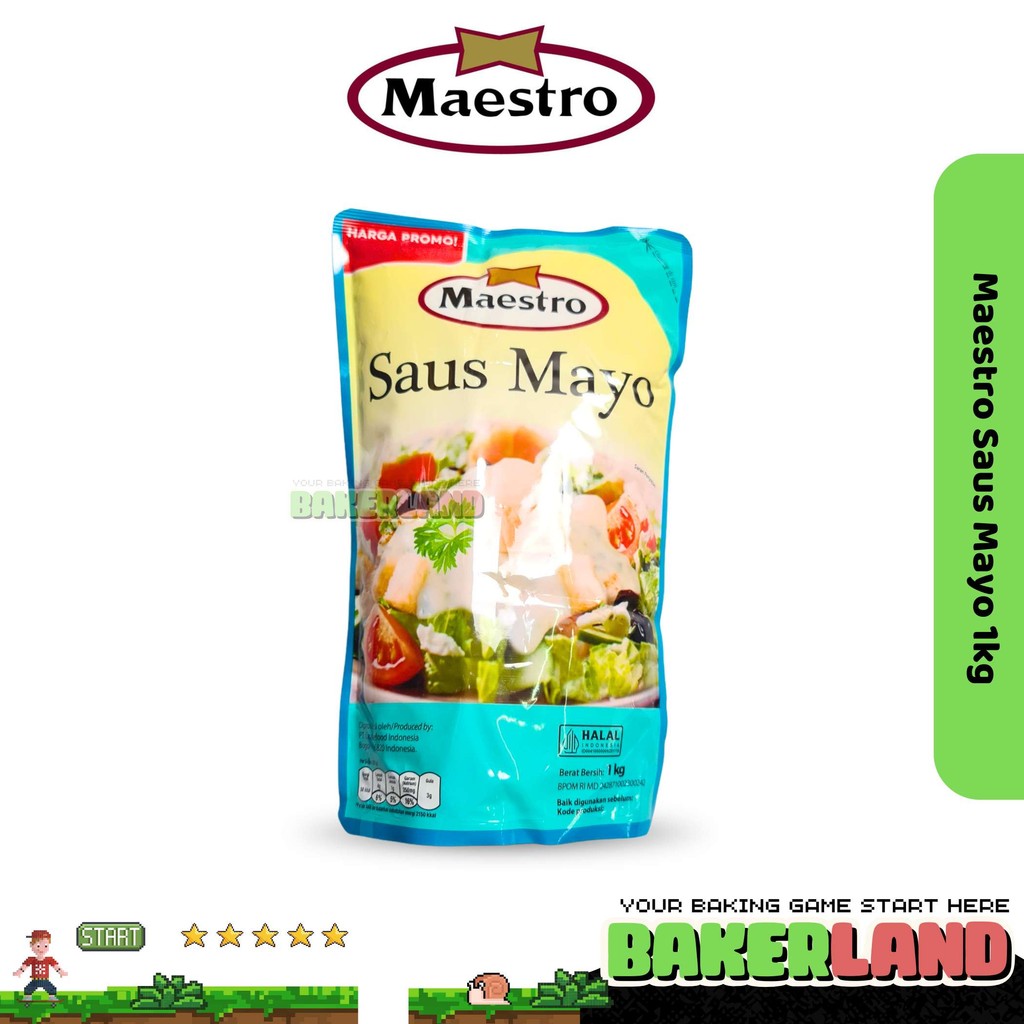 

Maestro Saus Mayo 1kg / Mayonaise Original / Mayonaise Serbaguna / Saus Mayo Maestro
