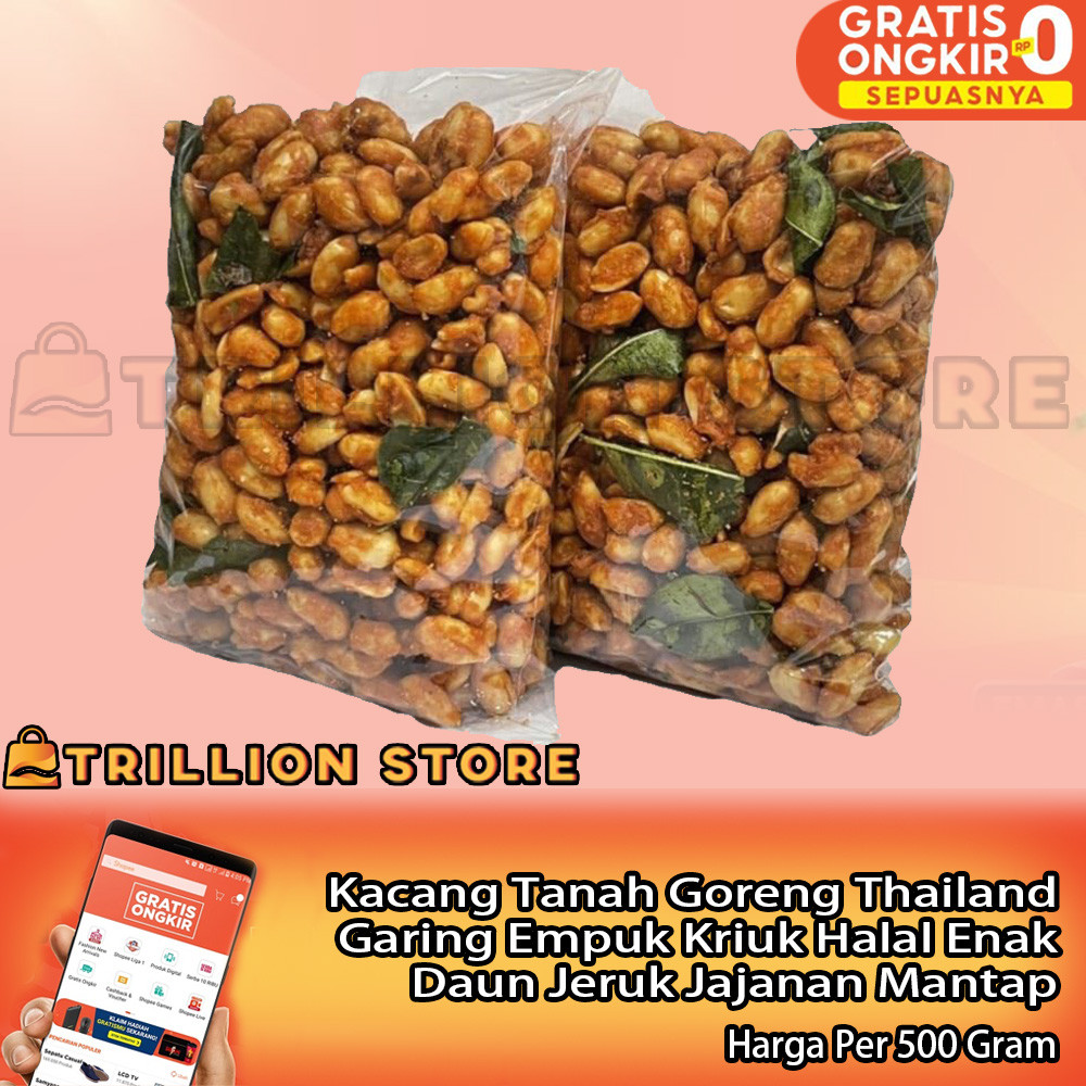 

Kacang Tanah Goreng Thailand Manis Garing Empuk Kriuk Halal Enak Nikmat Lezat Santai Cemilan Daun Jeruk Jajanan Rasa Mantap Pedas Renyah Keluarga Gurih LLS Snacky Pilus Vilus