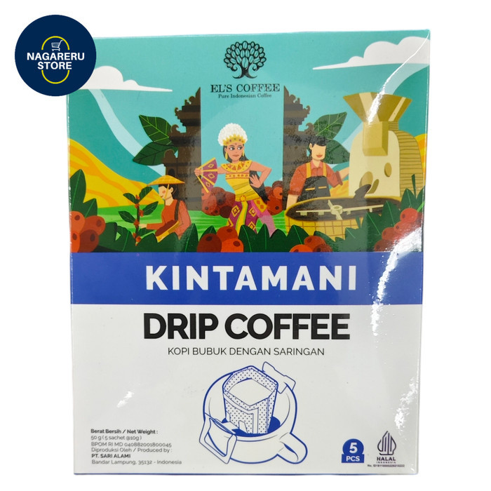 

El's coffee kintamani drip coffee (kopi bubuk dengan saringan 50 gr (10 x 5 sachet)