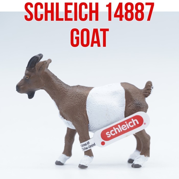Schleich 14887 Goat Kambing Capra aegagrus hircus Mainan Figure Binatang Miniature Hewan Animal Figu