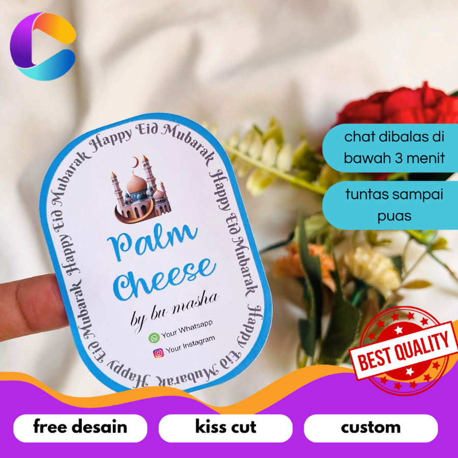 

Cetak INC CETAK STIKER LABEL TOPLES KUE KERING ELEGAN RAMADHAN IDUL FITRI MURAH SEHARI JADI CUSTOM DESAIN OVAL