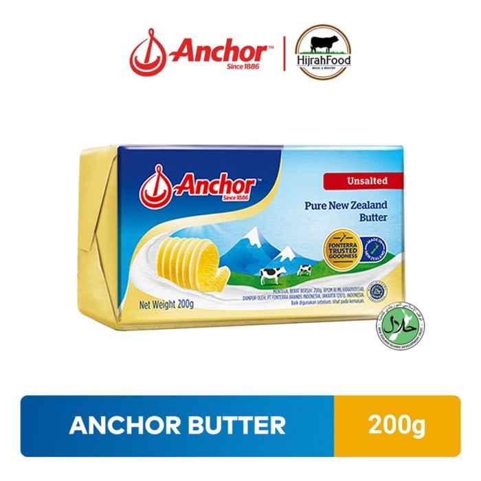 

Anchor Pure New Zealand Butter Pats (Salted / Unsalted) - Unsalted-200gr