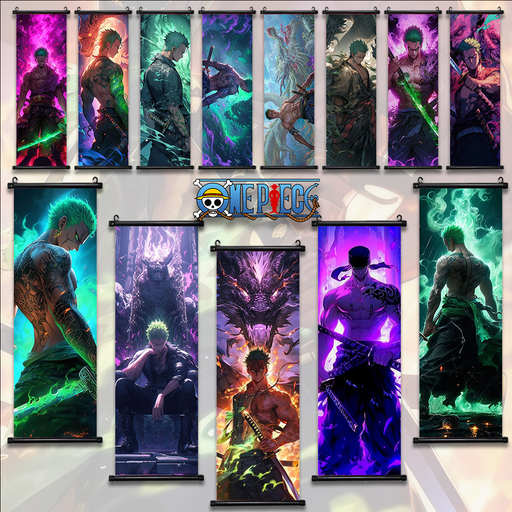 

Anime ONE PIECE Poster Roronoa Zoro Canvas Painting Art Print Kids Room Decoration Mural for Hanging Scrolls Home Decor Gift