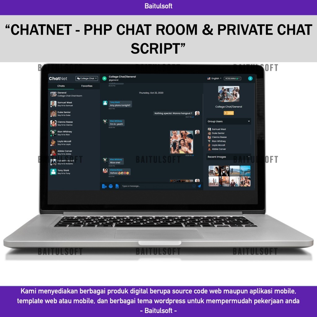 SOURCE CODE APLIKASI WEB CHATNET - PHP CHAT ROOM & PRIVATE CHAT SCRIPT D187 BLASTCODE