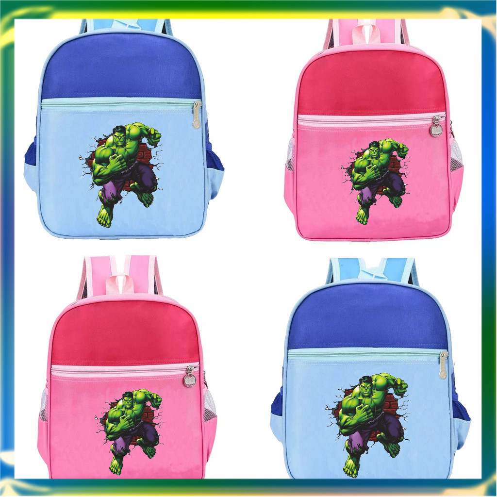SM Tas Hulk Ransel Anak Karakter Avengers Backpack Sekolah TK / Paud Unisex Fashion Kids 28 A3