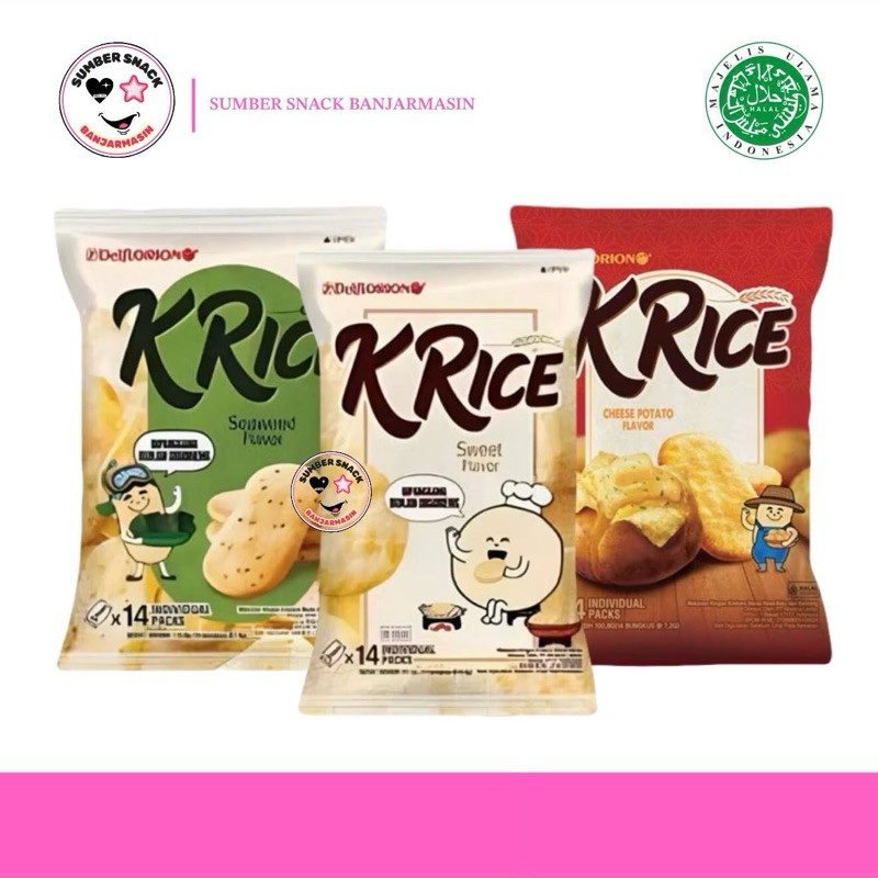 

Delfi Orion K Rice Krekers Beras (Isi 14 Packs) (3 Varian Rasa)