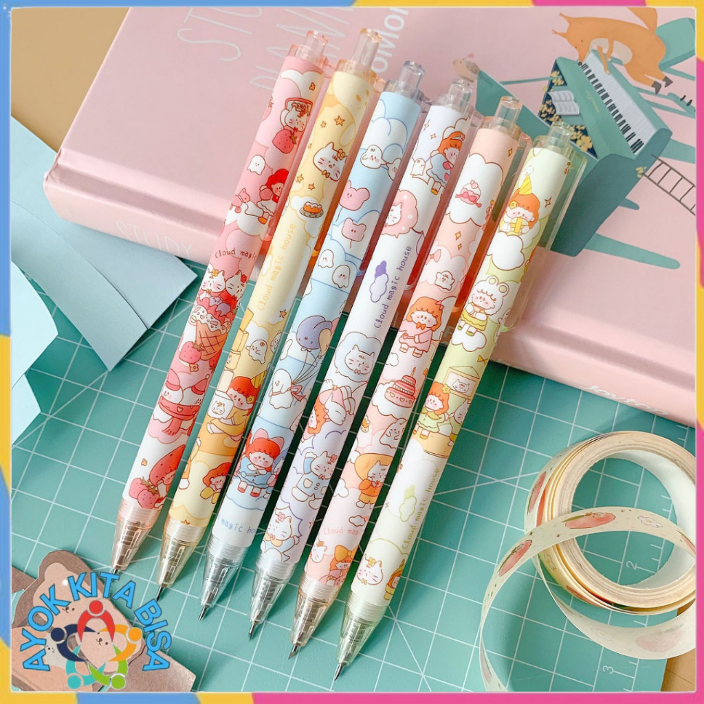 

TTT Pemotong Kertas Bentuk Pena Karakter Kartun Bear Strawberry Lucu Cutter Pen Knife Cut Stickers Scrapbooking Alat Pemotong Stiker Bentuk Pena Cutting Tools Portable Knife Carving DIY