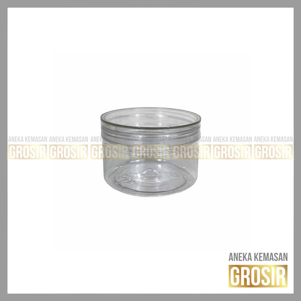Toples Silinder 300ml PET Tutup Bening - Toples Plastik Bening Serbaguna Ukuran Kecil