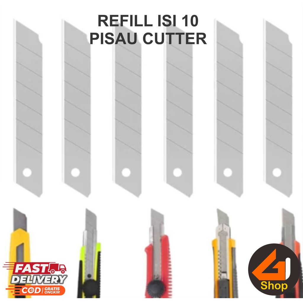 

Refill Cutter Besar ukuran L-150 untuk Pisau Cuter Besar 500 501 Kater Super Tajam 18mm