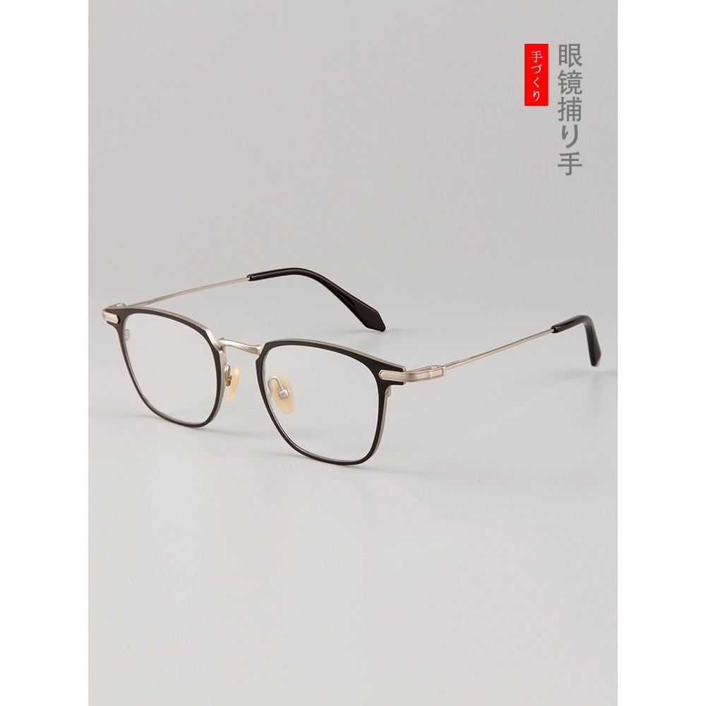 Bingkai Kacamata Bisnis karya desainer merek fashion Jepang bingkai kacamata Titanium murni ultra-ri