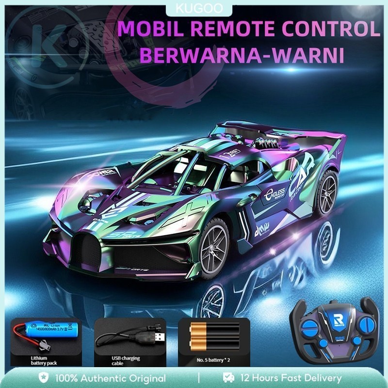 ORANSHOP KUGOO Mobil Balap Remote Control Mainan Mobil RC Drift 118 2WD Kecepatan Tinggi Mobil Maina