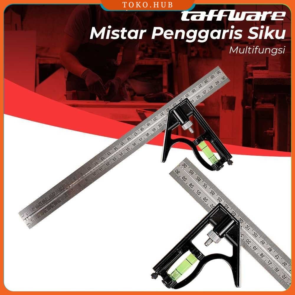 

Taffware Mistar Penggaris Siku Adjustable Angle Ruler Waterpass 305mm - ZEAST