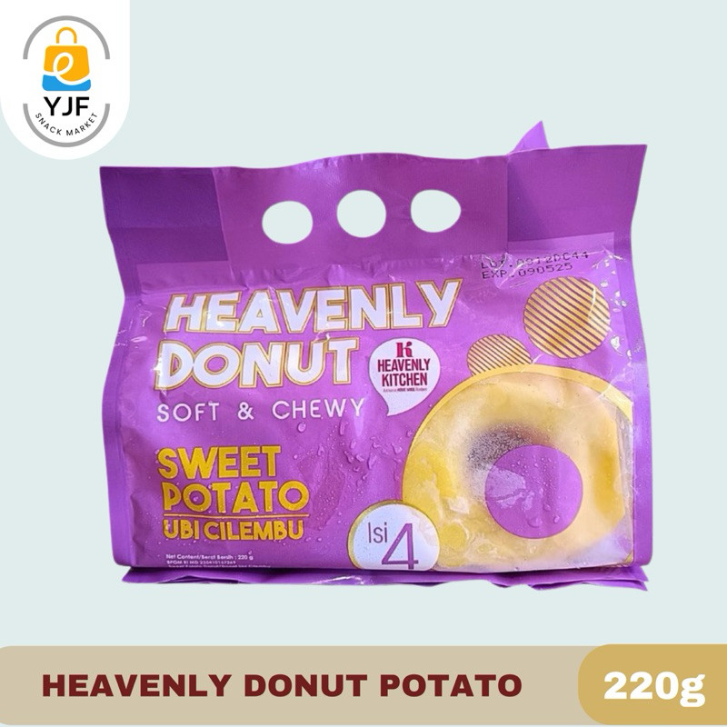 

Heavenly Donut / Donat Ubi Cilembu / Sweet Potato Donut - Isi 4 PCS 220g
