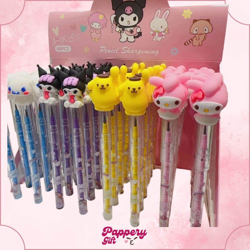

Pensil Susun SANRIO super Cute Lucu Ready kuromi / Pensil Bensia Karakter Sanrio Favorit - SE0276