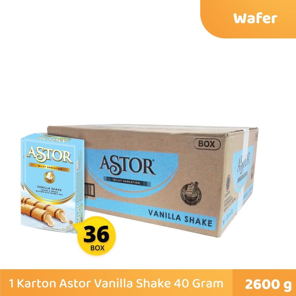

1 Karton Wafer Astor Vanila Shake 40 Gram