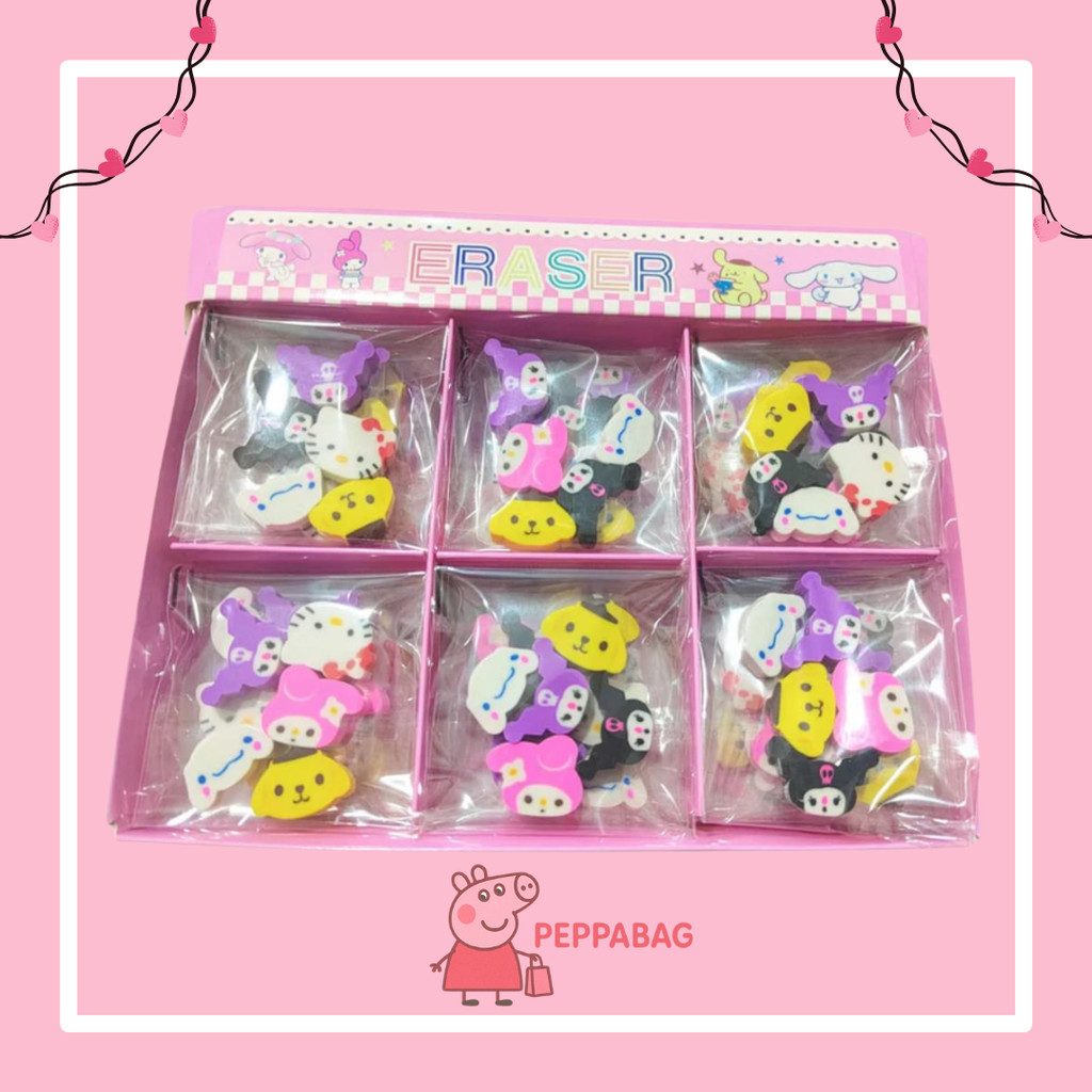 

Penghapus Karakter Kepala SANRIO Kuromi Melody Cinnamonroll Pocacho Per pack 5 Pcs - ES0469