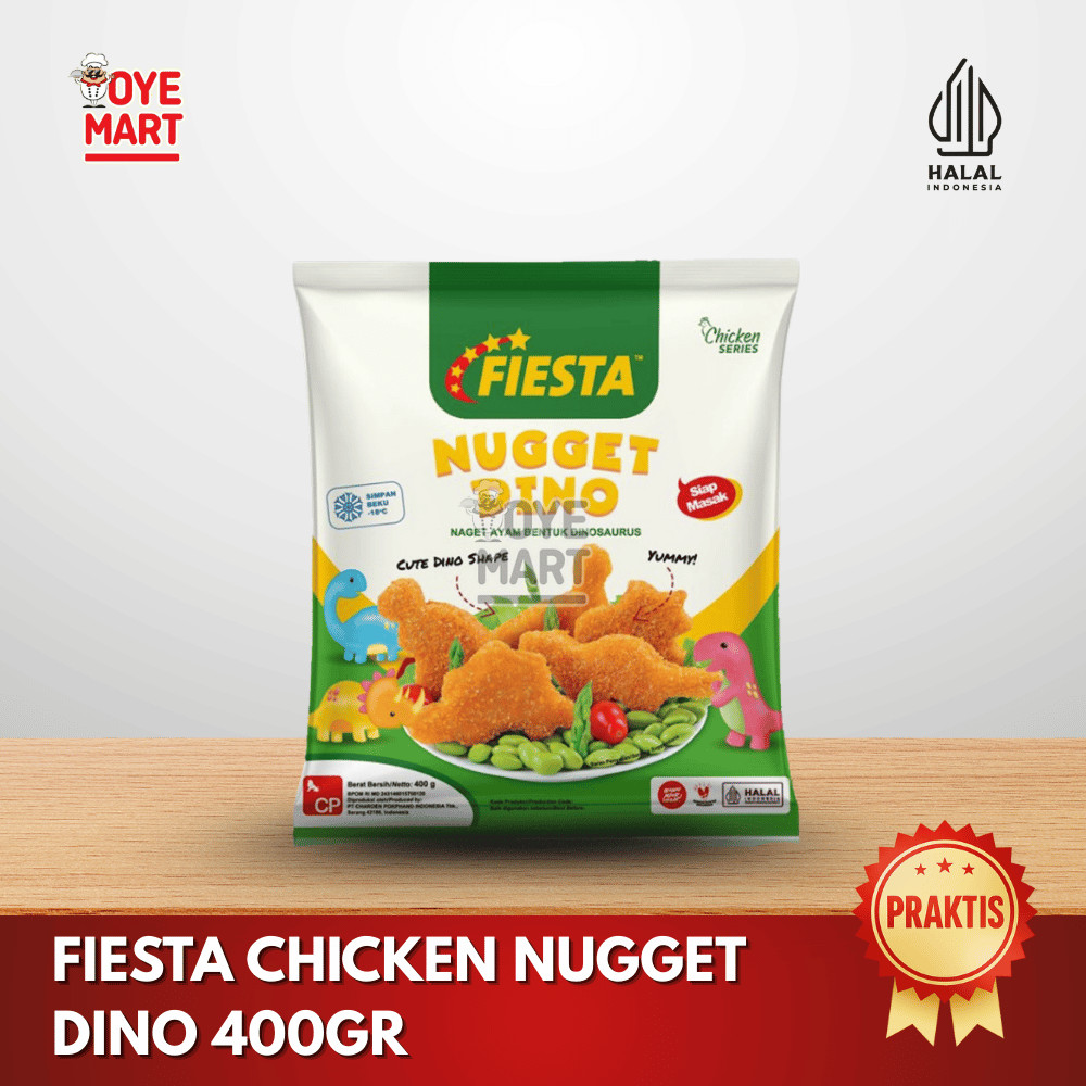 

FIESTA CHICKEN NUGGET DINO 400 GR / NAGET KARAKTER / BENTUK DINOSAURUS