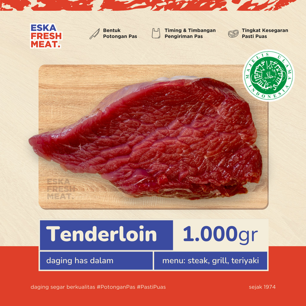 

Daging Sapi Lokal Segar HAS DALAM TENDERLOIN - 1000gr
