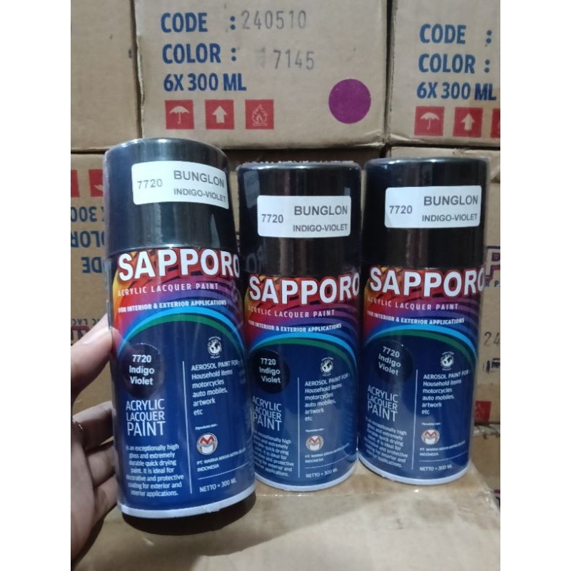 cat semprot Pilok Pilox Sapporo 300ml saporo 300ML SAPORO spray 300ml 7720 indigo violet BUNGLON SAP