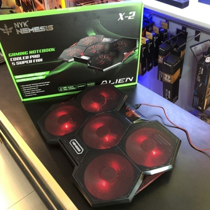 NYK Nemesis X-2 Alien Gaming Notebook Cooling Pad Kipas Laptop.NYK Nemesis X-2 Alien Gaming Notebook