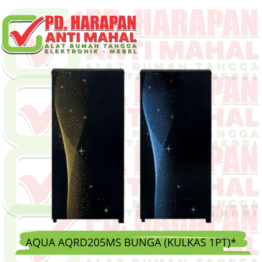 AQUA AQRD205MS BUNGA (KULKAS 1PT)*/KULKAS AQUA 1 PINTU