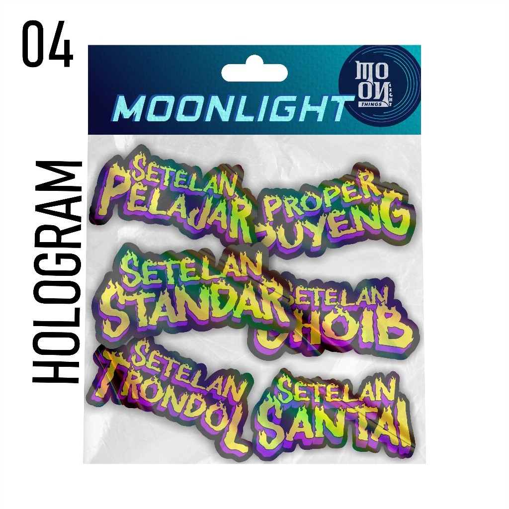 

STIKER PACK KATA-KATA VIRAL Setelan Standar Ghoib Pelajar Hologram - MOONLight 04