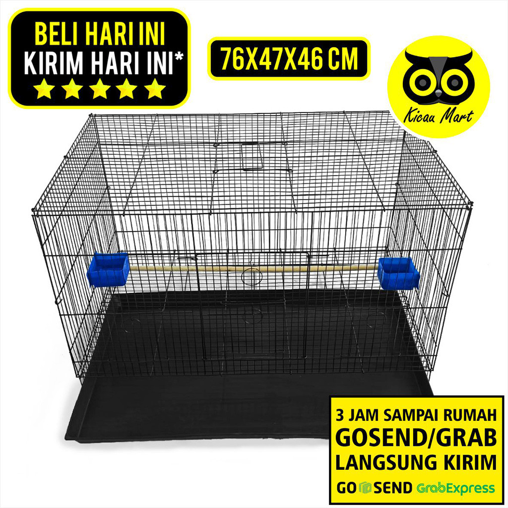 KICAU MART TERKIRIM MAX 1 JAM KHUSUS INSTANT GOJEK GRAB Sangkar Kandang Umbaran Kucing Size Jumbo XL