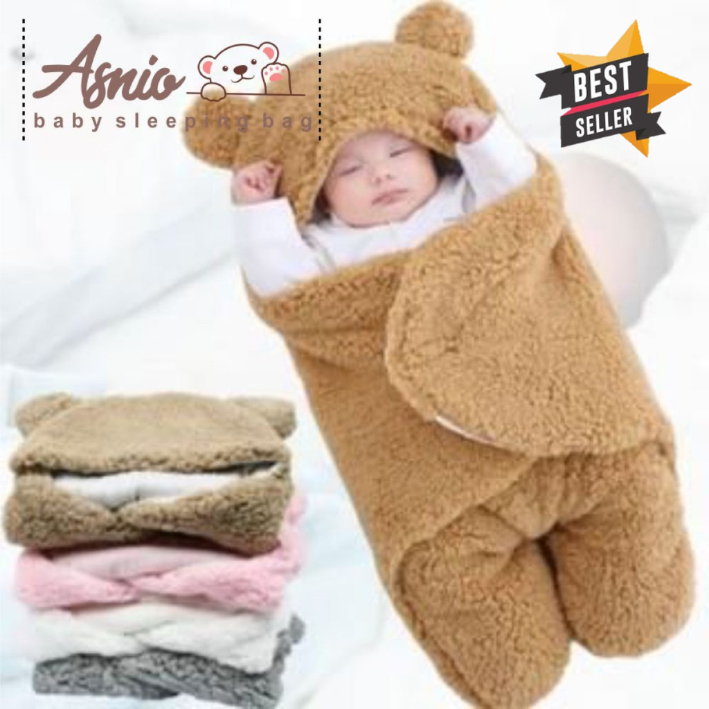 Selimut Bayi  Bedong bayi bulu  Blanket bayi Perlengkapan bayi baru lahir Mantel bayi