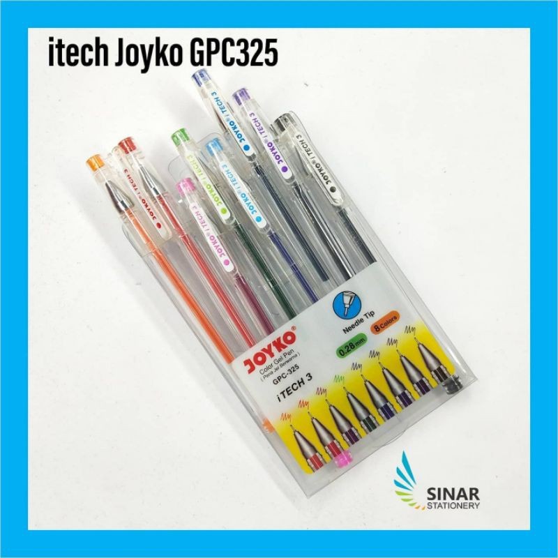

[SG] Ballpoint / Bolpoin / Pen Gel Joyko Gpc-325 Isi 8 Warna