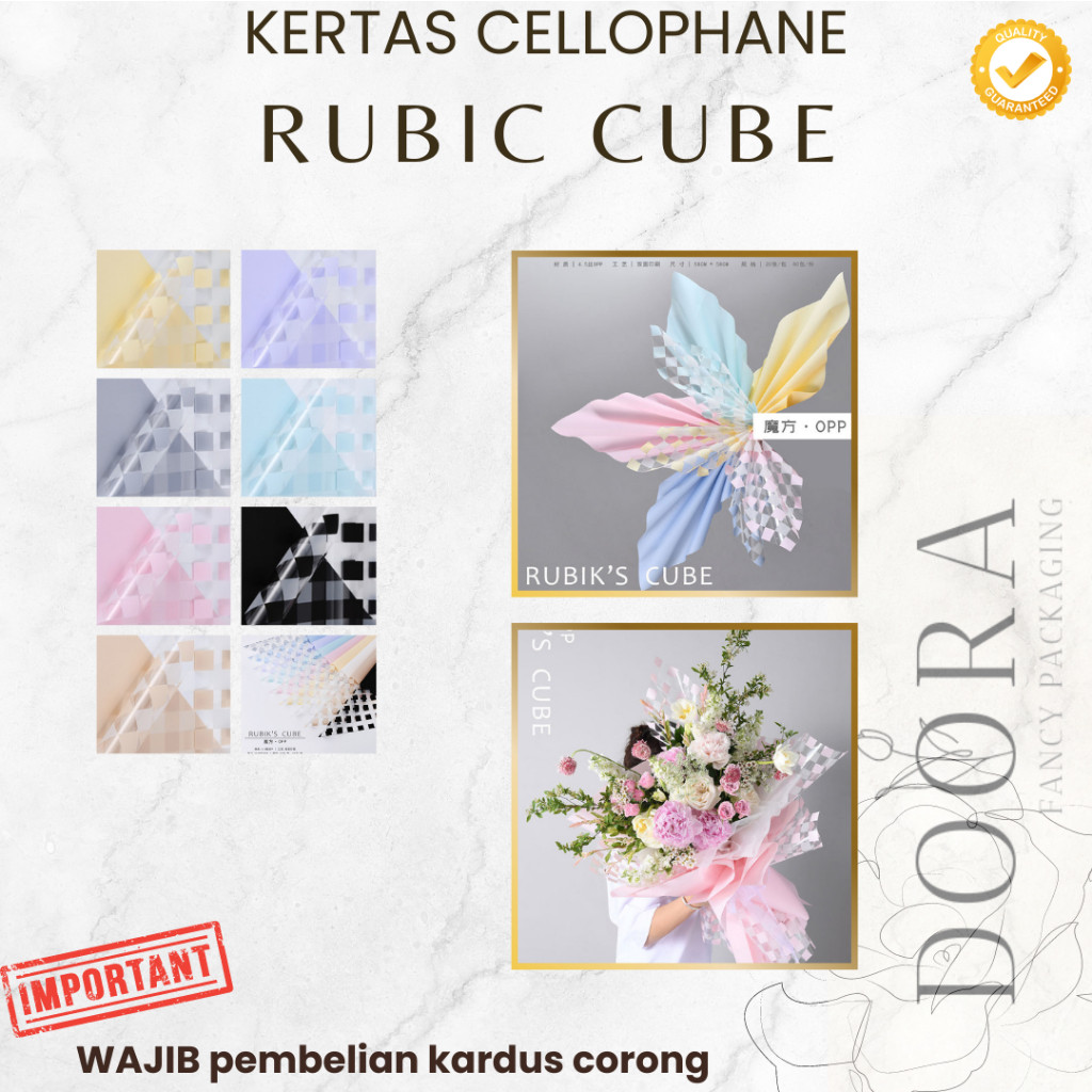 

Kertas Cellophane Buket Bunga Rubic Cube [ECER]