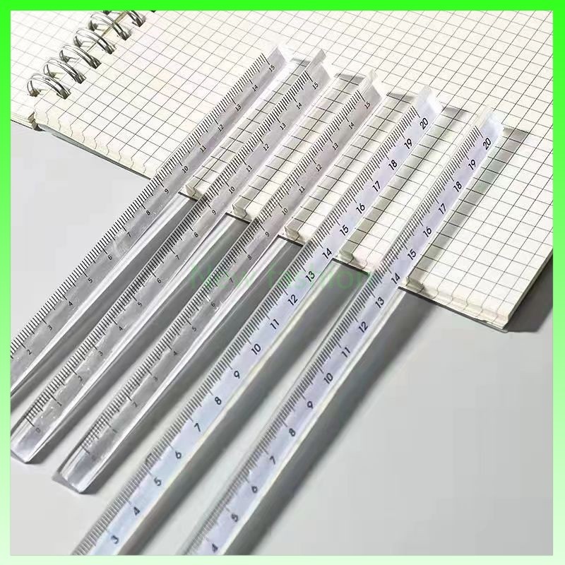 

Penggaris segitiga transparan/penggaris prisma/penggaris transparan 15/20 cm