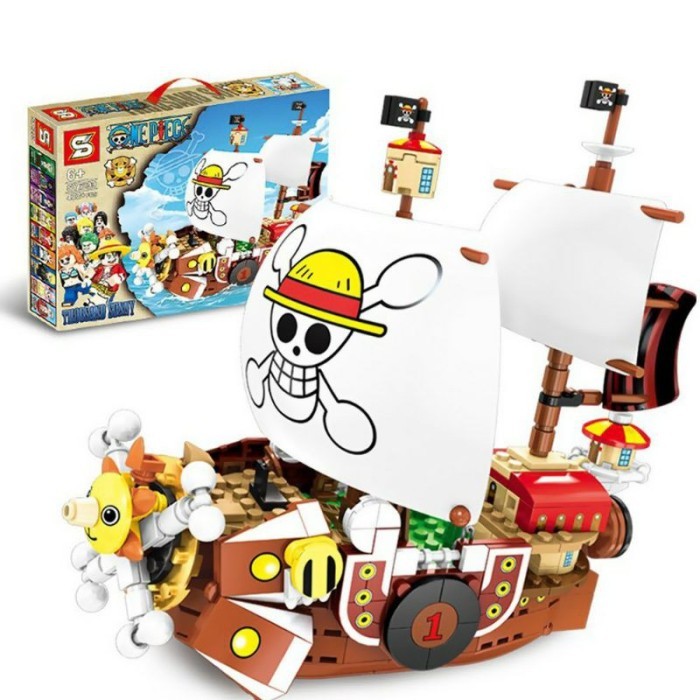 SEMBO BLOCK One Piece Thousand Sunny Pirate Ship  Bricks SY6299 Mainan Susun
