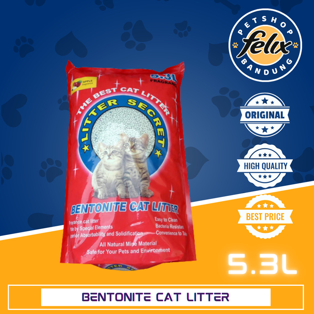 Pasir Bentonite Cat Litter Secret 5.3 Liter