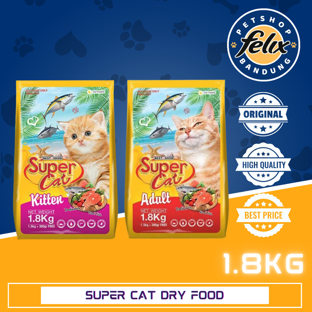 Super Cat Dry Food 1.8kg kitten & adult