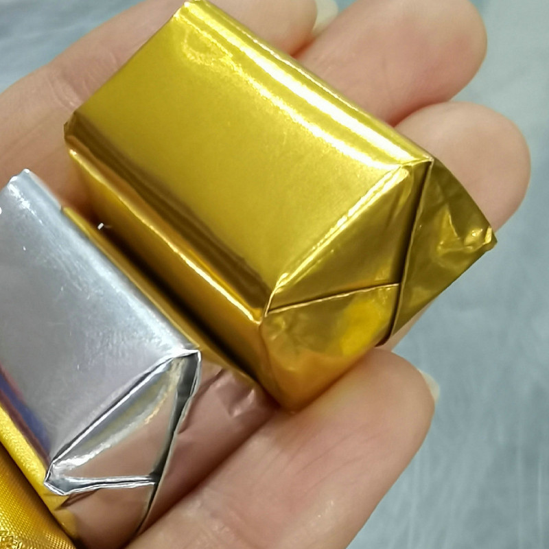 

100pcs Kertas Foil Emas Gold/Kertas Foil Silver/Aluminium Foil Paper Dekorasi Kertas